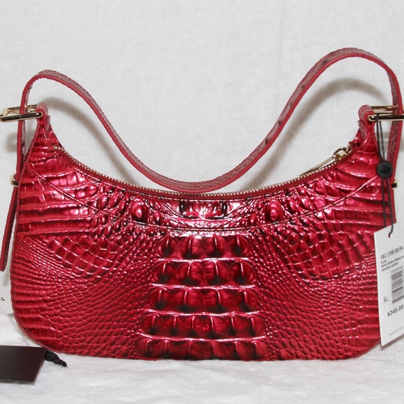 BRAHMIN Kyrie Shoulder Bag Purse Handbag Merlot Ombre Melbourne Leather - Picture 4 of 8